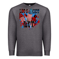 Charcoal Heather Let's get lit 4th of july Premium Sweatshirt - CowGirlArtShop