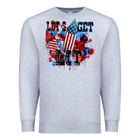 Heather Grey Let's get lit 4th of july Premium Sweatshirt - CowGirlArtShop