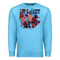 Ocean Blue Let's get lit 4th of july Premium Sweatshirt - CowGirlArtShop