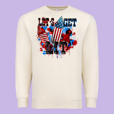 Let's Get Lit 4th Of July Premium Sweatshirt Designed By Cowgirlartshop