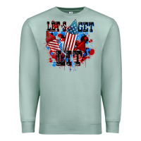 Seafoam Let's get lit 4th of july Premium Sweatshirt - CowGirlArtShop