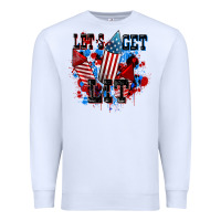 White Let's get lit 4th of july Premium Sweatshirt - CowGirlArtShop