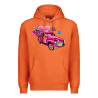 Carrot truck with hearts Premium Hoodie - AdoDesignShop