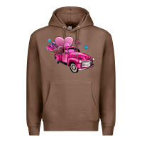 Chestnut truck with hearts Premium Hoodie - AdoDesignShop