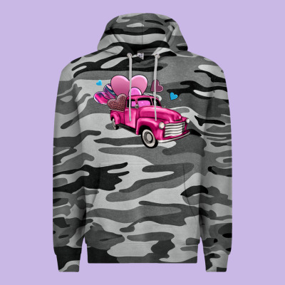 Truck With Hearts Premium Hoodie Designed By Adodesignshop
