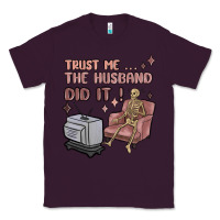 Plum trust me the husband did it Classic Tee - MaliasSmallBusiness