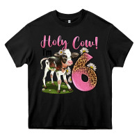 Black holy cow i'm 6 years old Heavy Core Tee - LillyAllenDesigns
