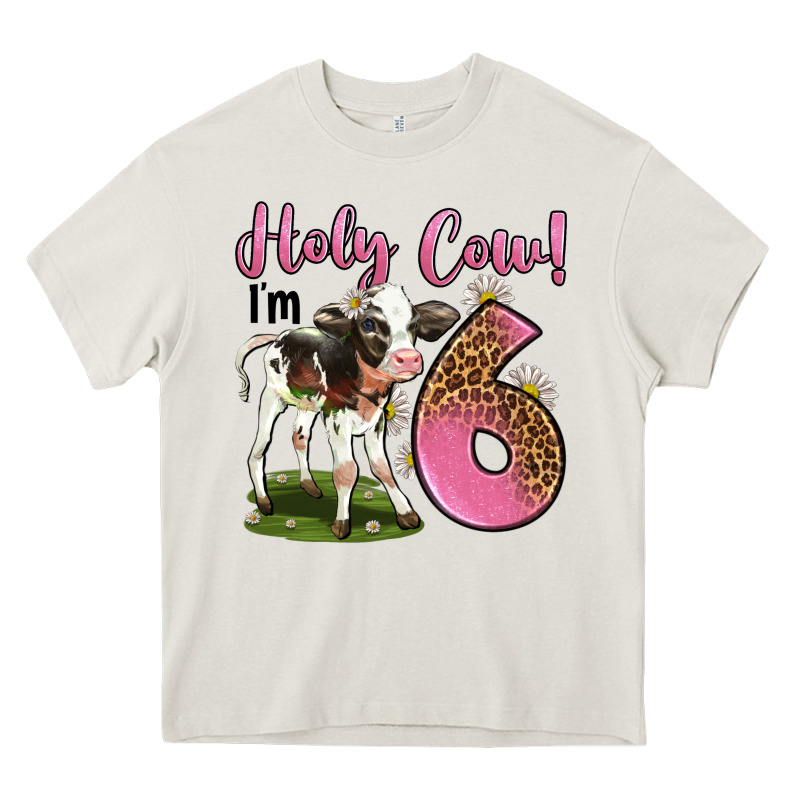 Holy Cow I'm 6 Years Old Heavy Core Tee by LillyAllenDesigns | Teevron
