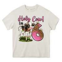 Cream holy cow i'm 6 years old Heavy Core Tee - LillyAllenDesigns