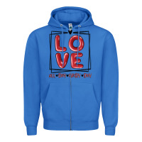 True Royal love all day every day Zipper Hoodie - MaliasSmallBusiness