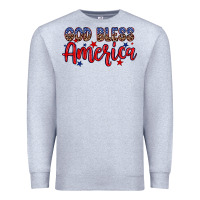 Heather Grey God bless America Premium Sweatshirt - Neo Western