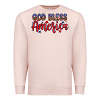 Pale Pink God bless America Premium Sweatshirt - Neo Western