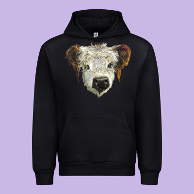 White Calf Scottish Urban Hoodie Designed By Barkaloodesign
