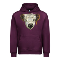Mauve Wine white calf scottish Urban Hoodie - BarkalooDesign