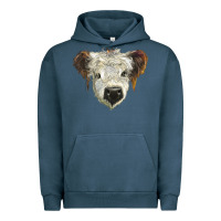 Pigment Midnight Navy white calf scottish Urban Hoodie - BarkalooDesign
