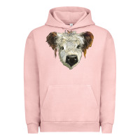 Pigment Salmon white calf scottish Urban Hoodie - BarkalooDesign