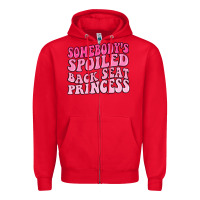 Red somebodys spoiled back seat princess Zipper Hoodie - MaliasSmallBusiness