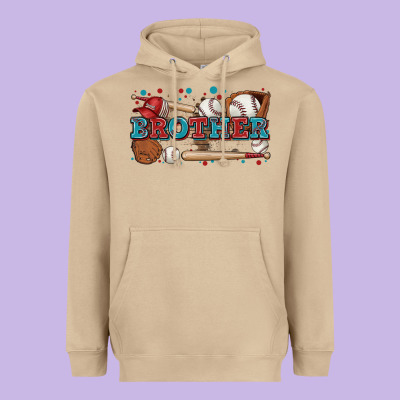 Brother Baseball Heavyweight Hoodie Designed By Zillion Design Studio