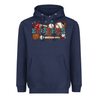 Navy brother baseball Heavyweight Hoodie - Zillion Design Studio