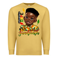 Antique Gold juneteenth black boy Premium Sweatshirt - HRA Design Shop
