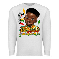 Oatmeal Heather juneteenth black boy Premium Sweatshirt - HRA Design Shop