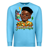 Ocean Blue juneteenth black boy Premium Sweatshirt - HRA Design Shop