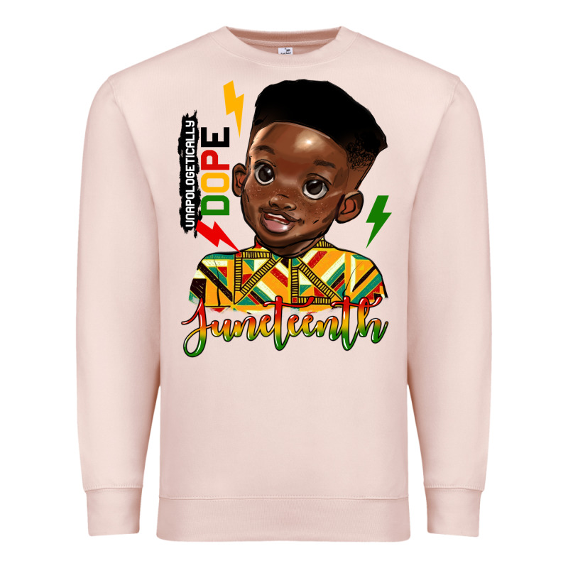 Juneteenth Black Boy Premium Sweatshirt by HRA Design Shop | Teevron