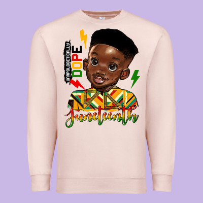 Juneteenth Black Boy Premium Sweatshirt Designed By Hra Design Shop