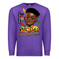 Purple juneteenth black boy Premium Sweatshirt - HRA Design Shop