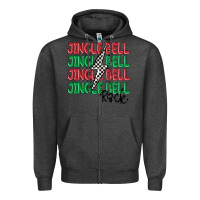 Charcoal Heather jingle bell rock Zipper Hoodie - MaliasSmallBusiness