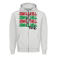 Dove Grey jingle bell rock Zipper Hoodie - MaliasSmallBusiness