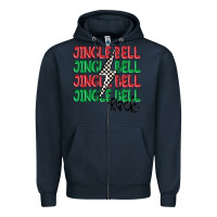 Navy jingle bell rock Zipper Hoodie - MaliasSmallBusiness