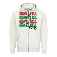 Oatmeal Heather jingle bell rock Zipper Hoodie - MaliasSmallBusiness