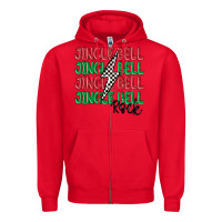 Red jingle bell rock Zipper Hoodie - MaliasSmallBusiness