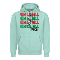 Seafoam jingle bell rock Zipper Hoodie - MaliasSmallBusiness