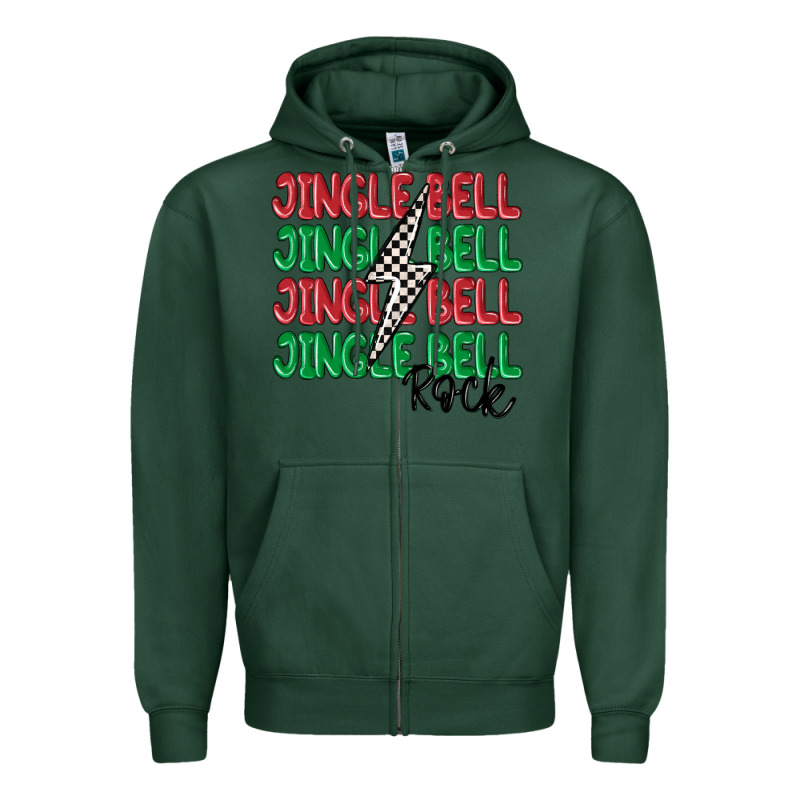 Jingle Bell Rock Zipper Hoodie by MaliasSmallBusiness | Teevron