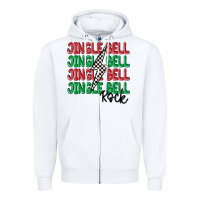 White jingle bell rock Zipper Hoodie - MaliasSmallBusiness
