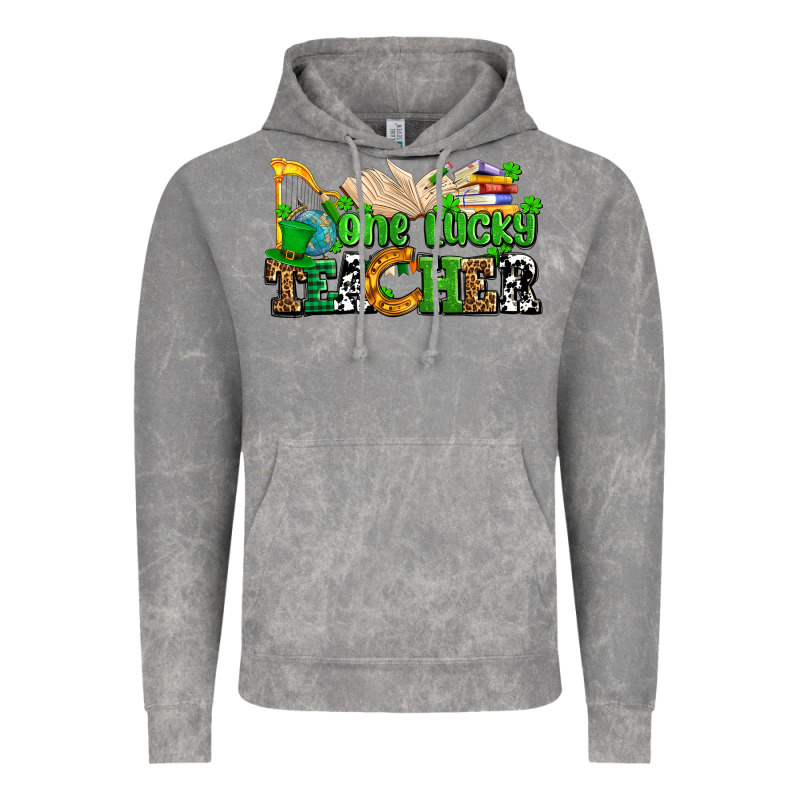 One Lucky Teacher Vintage Hoodie by AdoDesignShop | Teevron