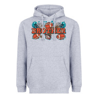 Heather Grey brother American football Heavyweight Hoodie - Zillion Design Studio