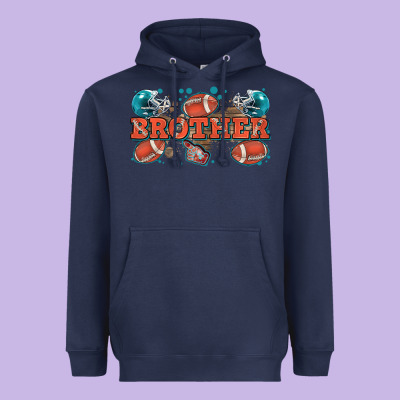 Brother American Football Heavyweight Hoodie Designed By Zillion Design Studio