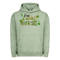 Pigment Oil Green one lucky nurse Urban Hoodie - BarkalooDesign