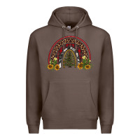 Coffee rainbow tree Premium Hoodie - AdoDesignShop