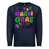 Navy it's mardi gras y'all Premium Sweatshirt - FaDigitalArtStudio
