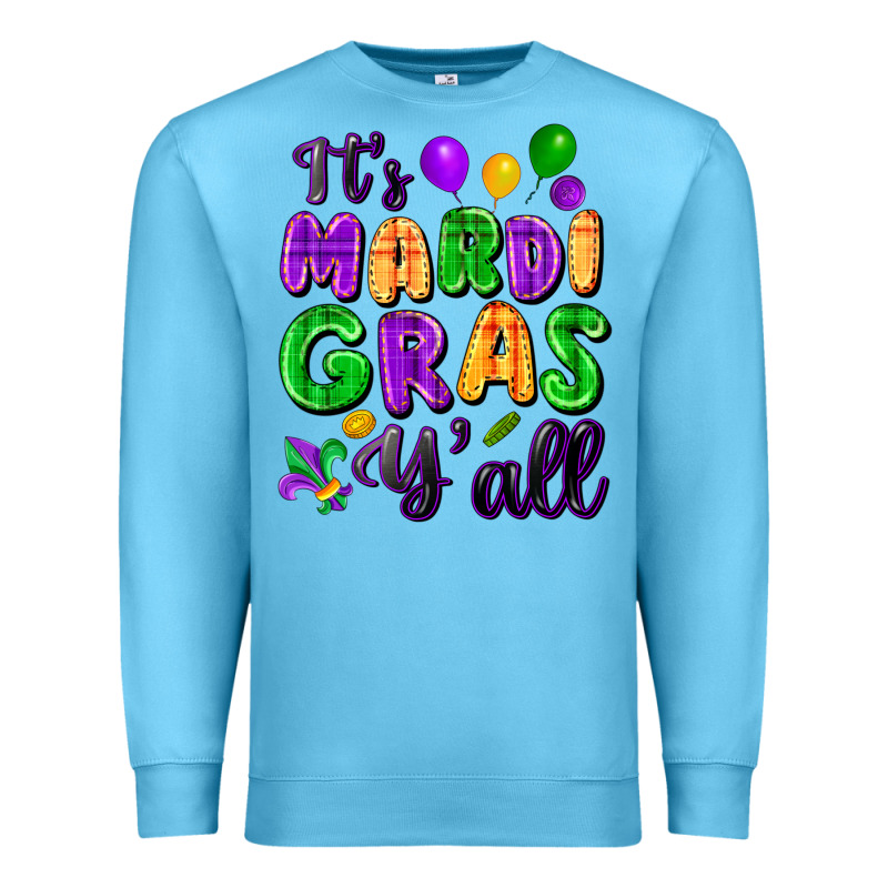 It's Mardi Gras Y'all Premium Sweatshirt by FaDigitalArtStudio | Teevron