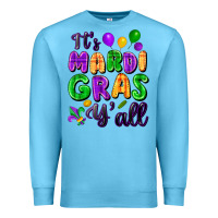 Ocean Blue it's mardi gras y'all Premium Sweatshirt - FaDigitalArtStudio
