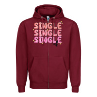 Burgundy single single single af Zipper Hoodie - MaliasSmallBusiness