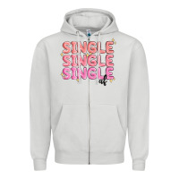 Dove Grey single single single af Zipper Hoodie - MaliasSmallBusiness
