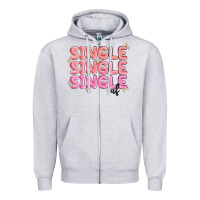 Heather Grey single single single af Zipper Hoodie - MaliasSmallBusiness