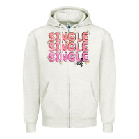Oatmeal Heather single single single af Zipper Hoodie - MaliasSmallBusiness