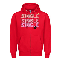 Red single single single af Zipper Hoodie - MaliasSmallBusiness